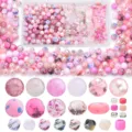 Mixed Round/Seed/Pointed Beads / Large Box (Approx 900pcs/box) / Pink