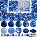 Mixed Round/Seed/Pointed Beads / Large Box (Approx 900pcs/box) / Dark Blue