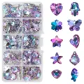 Pendant Boxed Pink Purple approx 50pcs