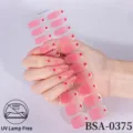 Rosa Marmor-Herz (BSA-0375) / 22 Stück/Packung Mit Nagelwerkzeugset