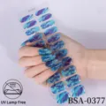 Blau Lila Marmor Muster (BSA-0377) / 22 Stück/Packung Mit Nagelwerkzeugset