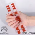 Rot Rosa Herz Französisch (BSA-0380) / 22 Stück/Packung Mit Nagelwerkzeugset