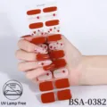 Rot Rosa Herz Glitzer (BSA-0382) / 22 Stück/Packung Mit Nagelwerkzeugset