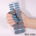 Blaue Glitzer Pailletten (BSA-0386) / 22 Stück/Packung Mit Nagelwerkzeugset