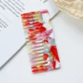 Geometrische Platte Kam (176) / 11.7cm / Kersenbloesem Roze