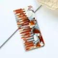 Geometric Flat Comb (176) / 11.7cm / Milk White Coffee