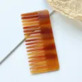 Geometric Flat Comb (176) / 11.7cm / Amber Stripe