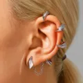 Ear Wrap Αριστερό (4) / Χρώμα Λευκόχρυσου
