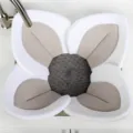 Bordo Bianco Foglia Grigia