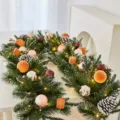 1.8m Coffee Garland with Lights (ST2519) / 1.8m / Coffee
