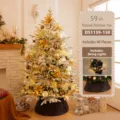 Thème Doré/150cm Sapin de Noël Set (Décor+Lumières) / 150cm