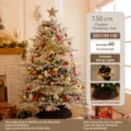 Thème Rouge/150cm Sapin de Noël Set (Décor+Lumières) / 150cm