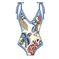 S / Dresses / Blue Floral Print