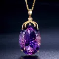 With Chain / Teardrop Purple Crystal Style (DH-765)