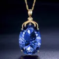 With Chain / Teardrop Dark Blue Crystal Style (DH-765)