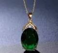 With Chain / Teardrop Green Crystal Style (DH-765)