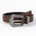 1#-Western Cowboy Style Arc Carved Buckle / 100cm
