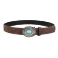 3#-Vintage Turquoise-Look Decorated Oval Buckle / 100cm