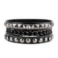 Mehrschichtiges Ketten-Nieten-Armband (17)