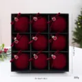 Estilo de Decoración de Cinta de Terciopelo / 9 Piezas/Paquete / Burdeos