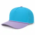 55-57cm / Patchwork bleu ciel et violet / Cordon à cinq panneaux color-block-1 (Bleu ciel et violet)