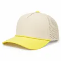 55-57cm / Patchwork blanc cassé et jaune / Cordon à cinq panneaux color-block-5 (Blanc cassé et jaune)