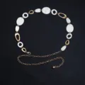 Geometric Splicing Sequin Style (X996) / Gold / Bright White