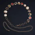 Multi-color Gemstone Inlaid Style (X995) / Gold