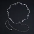Scale Embossed Snake-shaped Metal Chain (X1002-2) / Antique Silver