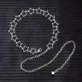 Hollow Five-pointed Star Style (X734-1) / Silver