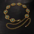 Sunflower Turquoise Pendant Style (X1200) / Antique Gold