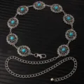 Faux Turquoise Sunflower (X1200-1) / Silver