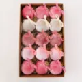 6cm 15 Pieces/Box / Pink (With Bows)