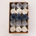 6cm 15 Pieces/Box / Gray (With Bows)