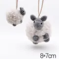 Oveja Rizada de 8cm (Blanco)