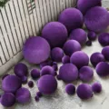 Velvet Ball Pendant / 5cm Velvet Ball (Pack of 10) / Deep purple