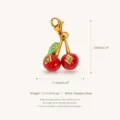 Red Cherry Pendant (Gold)