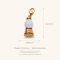 Light Blue Crystal Ball Lamp Pendant (Gold)