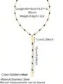 Y-Shaped Double Cross Black Drip Necklace (BG056XL-black)