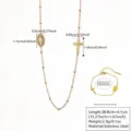 Cross and Virgin Mary Medallion Jewelry Set (FSY764XL+FSY764SL)