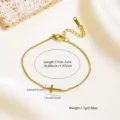 Horizontal Polished Cross Bracelet (FSY772SL)