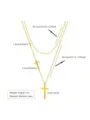 Fashion Layered Double Cross Necklace (FSY771XL)