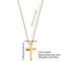 Minimalist Stainless Steel Cross Necklace (FSY770XL)