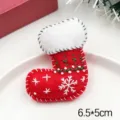 Sewn Snowflake Sock Style / Red
