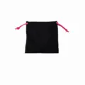 Sac en Velours (Avec Texte) / Noir