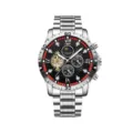 Stainless Steel Strap Style / Silver Steel Strap Silver Case Black Dial (Red Circle)