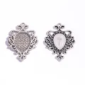 35*27mm / Antique Silver White