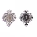 35*27mm / Antique Silver Black