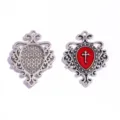 35*27mm / Antique Silver Red
