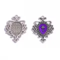 35*27mm / Antique Silver Purple